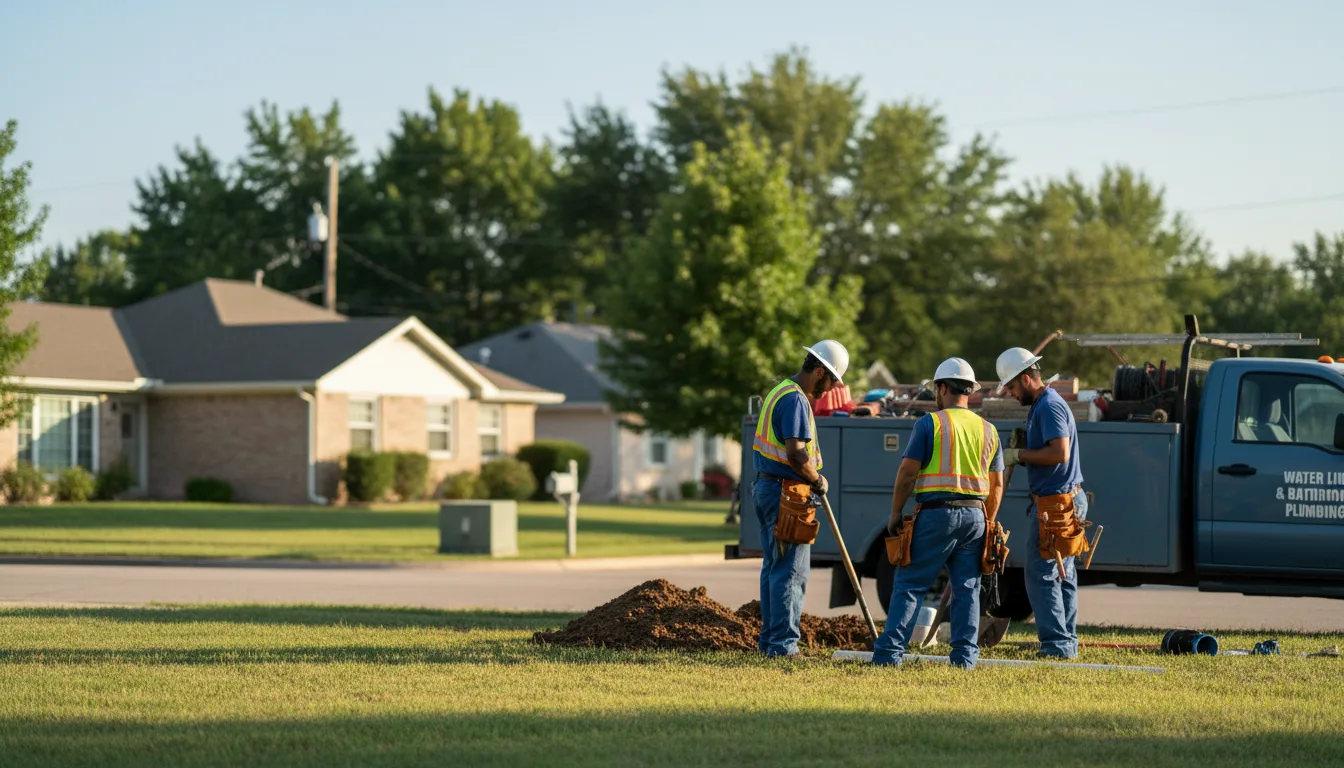 Residential water line and bathroom plumbing service in Demarest, NJ